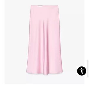 Zara Satin Midi Skirt